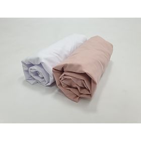 Sheet set 2 pcs - White and pale pink, TOLO