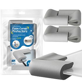 SIPO Foam corner protectors for glass surfaces, gray - 4 pcs, Sipo