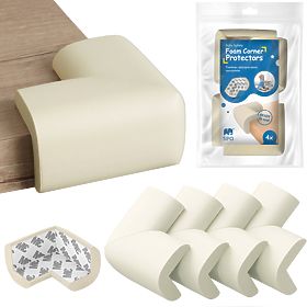 SIPO Foam protection for furniture corners, beige - 4 pcs