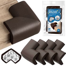 SIPO Foam protection for furniture corners, black - 4 pcs, Sipo