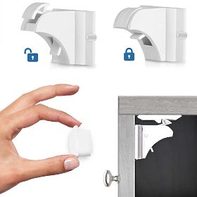 SIPO Magnetic locks for cabinets and drawers - 4 pcs, Sipo