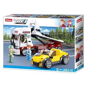 Sluban Town Building Set M38-B0879 - Tow Truck with Tipping Bed, Sluban