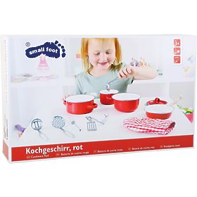 Small Foot Children's metal red tableware, small foot