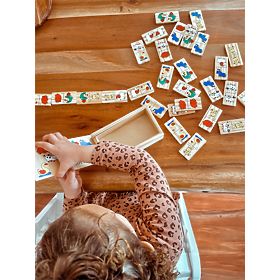 Small Foot Wooden games Domino farm smaller, small foot