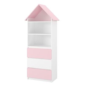 House-Shaped Bookshelf Sofie - Pink, BabyBoo