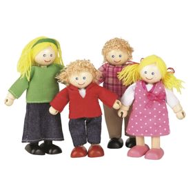 Tidlo Wooden dolls for the Family house, Tidlo