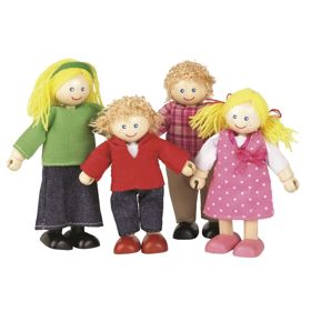 Tidlo Wooden dolls for the Family house