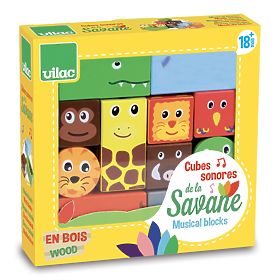 Vilac Savana wooden sound cubes, Vilac