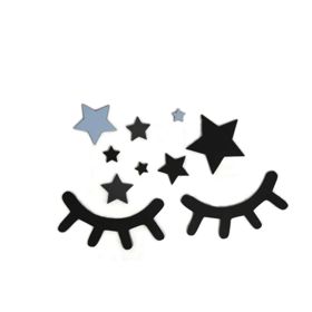 Wall decoration: Sleeping eyes with stars - blue, AdamToys