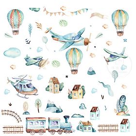 Wall stickers - Airplanes and balloons