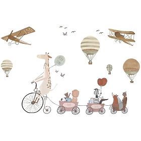 Wall stickers - Trolley with animals