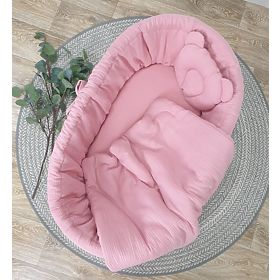 Wicker bed linen set - pink