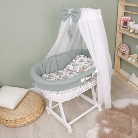 Wicker bed with equipment for a baby - Forest animals, Ourbaby®