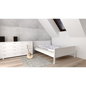 Wooden Bed Ikar 200 x 120 cm - White, Ourfamily