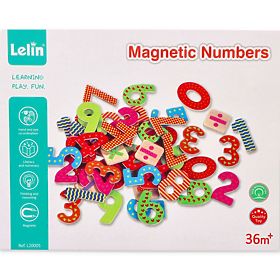 Magnetic wooden numbers