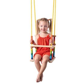 Wooden swing with beads up to 35 kg, Woodyland Woody